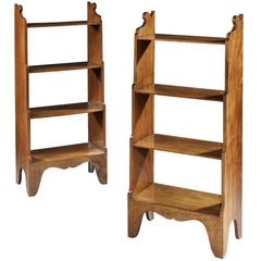 Pair of Provincial Waterfall Bookcases