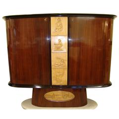 1940s Bar Cabinet Attributed to Osvaldo Borsani Design