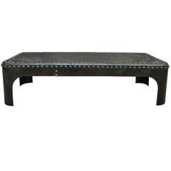 Industrial French Factory Riveted Iron Coffee Table 8