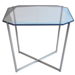 Gem Square Dining Table / Blue, Nickel 11