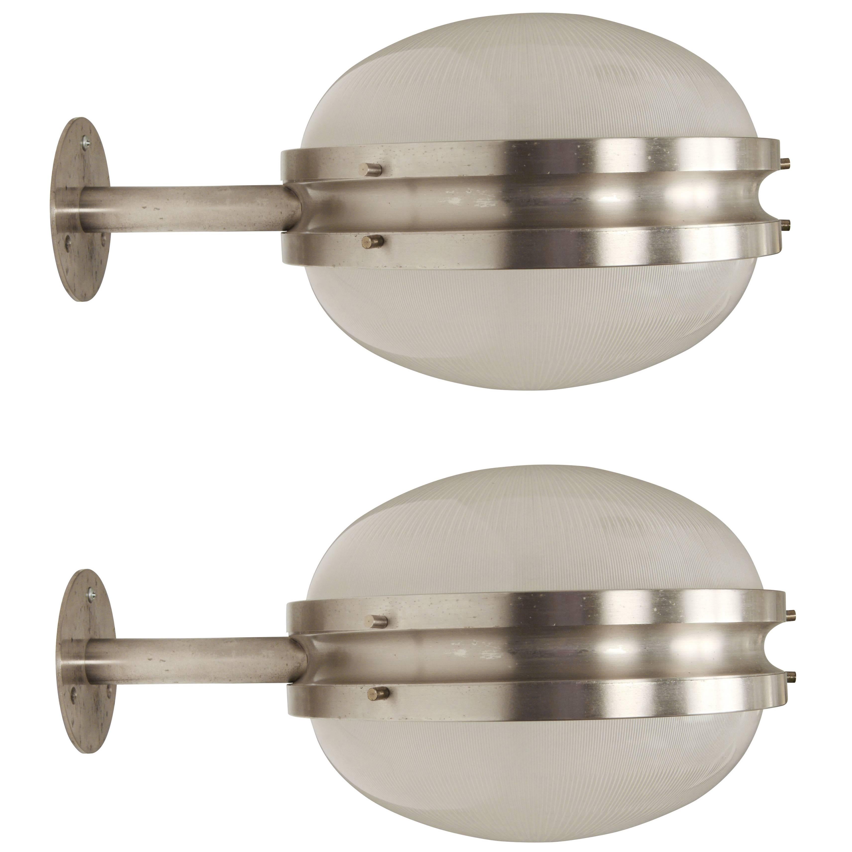 Large Sergio Mazza 'Gamma' Wall or Ceiling Lights for Artemide, circa 1960s