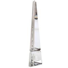 French Crystal Obelisk Stamped Baccarat