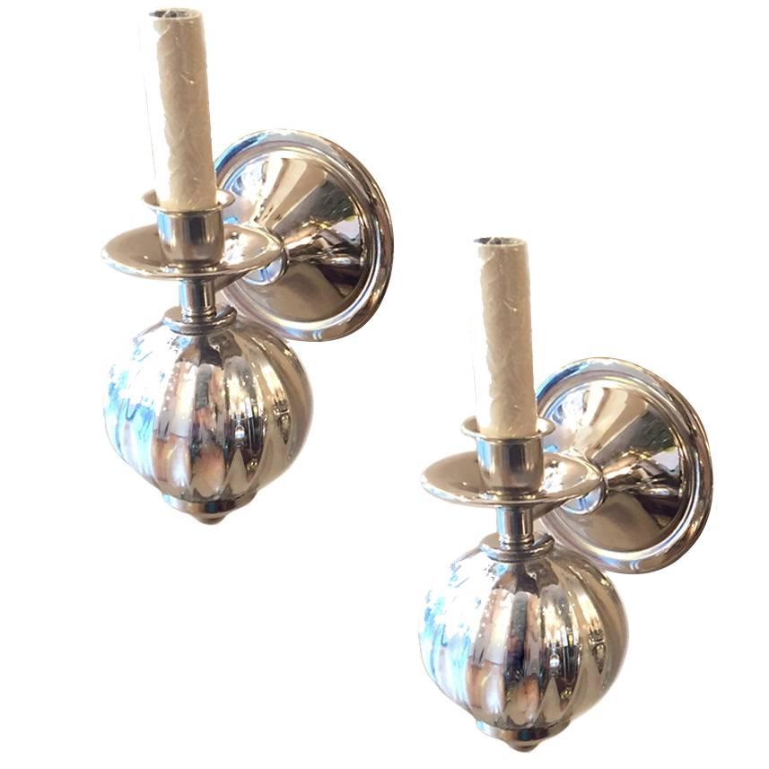 Pair of Mercury Glass Sconces