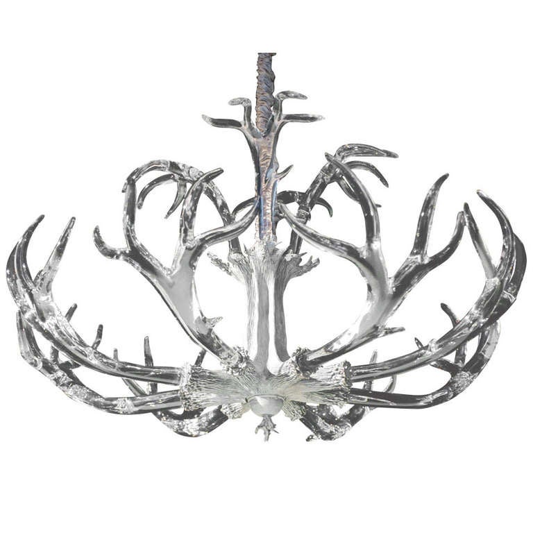 Crystal Antler Chandelier For At 1stdibs