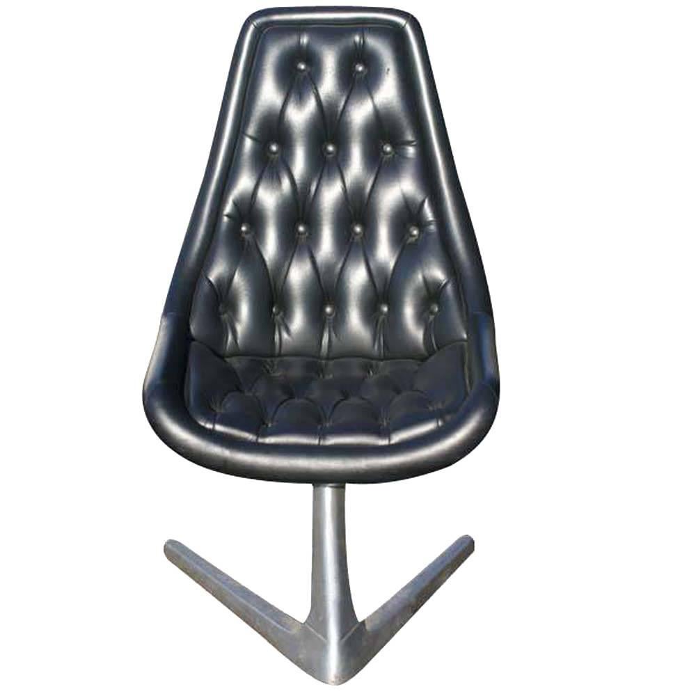 Star Trek Chromcraft Sculpta Unicorn Chair V-Shaped Base