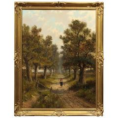 Antique 19th Century Oil on Canvas By: A Hulk, Jr.