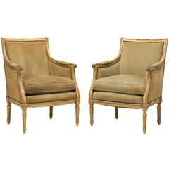 Vintage French Louis XVI Style Bergere Chairs