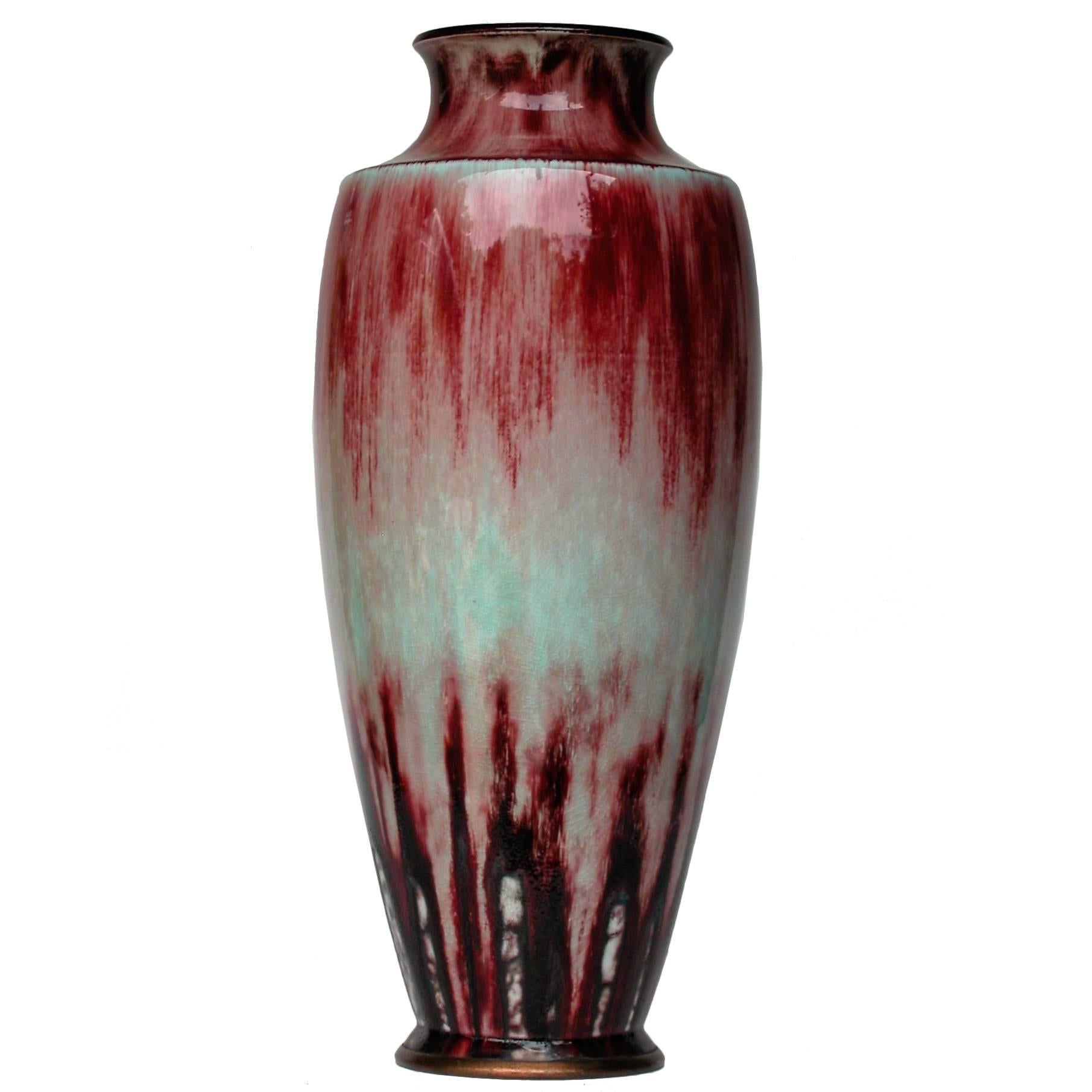 "Big sang de boef" Sèvres Porcelain Vase For Sale