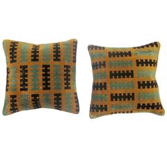 Pair of Turkish Deco Pillows with Art Deco Vibes
