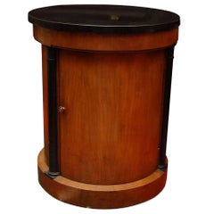 Vintage Classic Round Drum Occasional Side Table