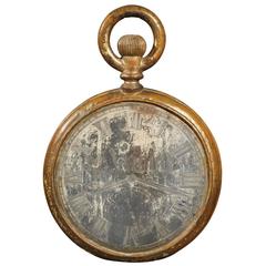 Late 19th Century French Tole Clock Face / Pocket Watch Trade Sign