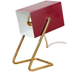 1950s German Minimalist Modernist Cube Table Lamp/Desk Light by Kaiser Leuchten 5