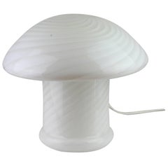 1970s Italian Mushroom Shaped Table Lamp or Light Murano Glass by Vetri d'Arte