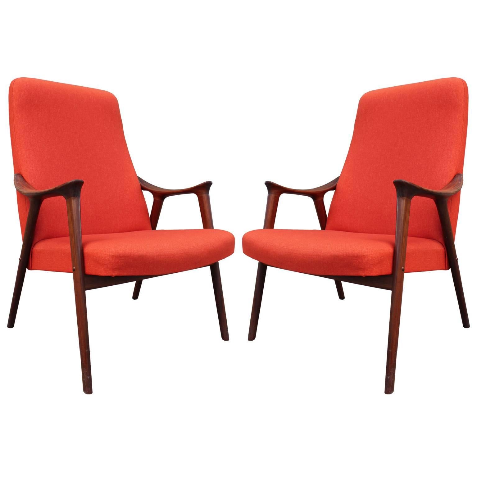 Chic Pair of Lounge Armchairs by Ingmar Relling for Westnofa