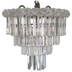 Cut and Pressed Glass Four-Tiered Chandelier 7