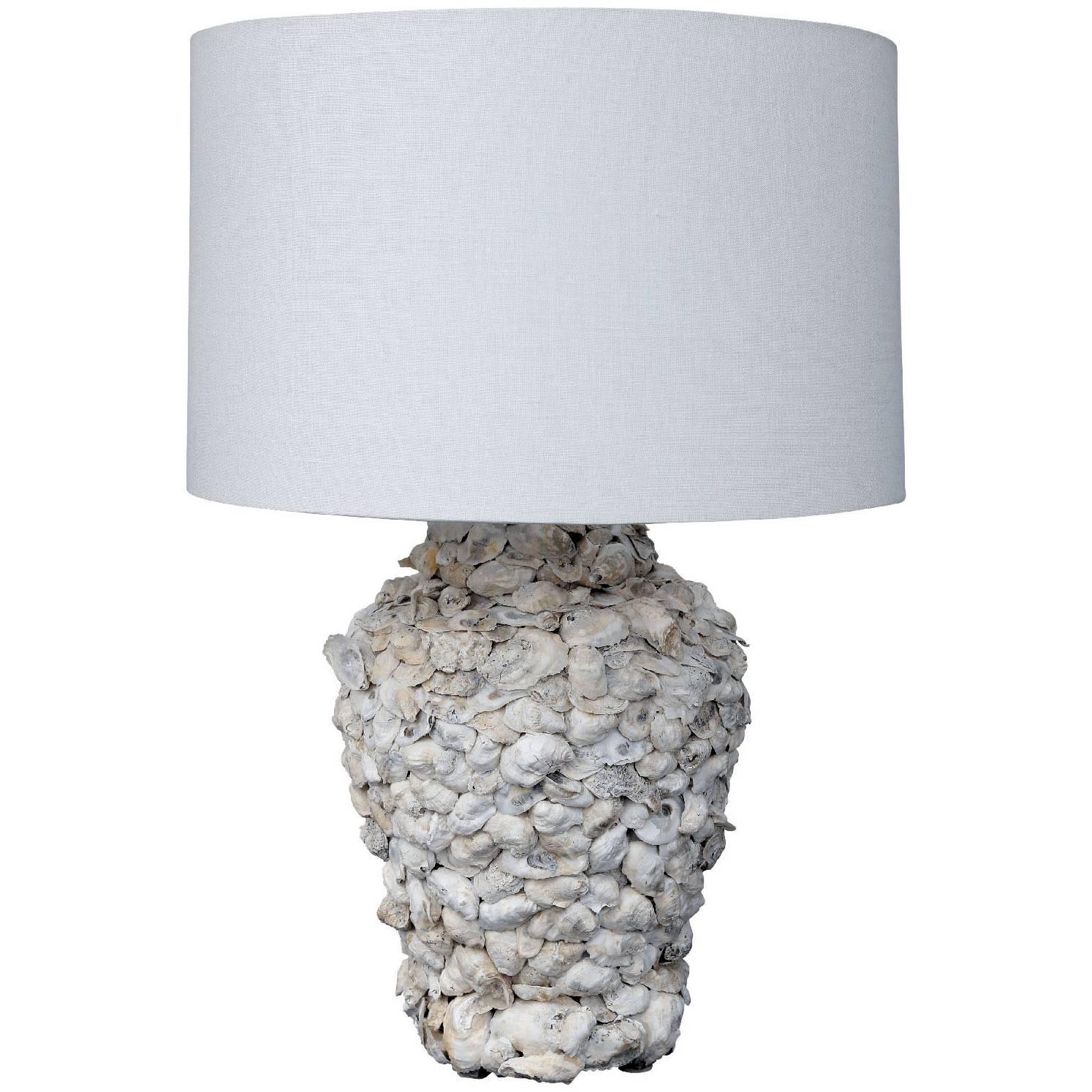 Custom Shell-Covered Table Lamp