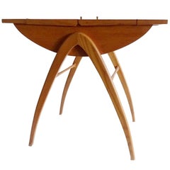 Danish Modern Spindle Legs Storage Box Chest Table, Modernist Vintage Design 12