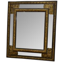19th Century Large Ebonized Framed Mirror 19th Century Large Ebonized Framed Mirror
