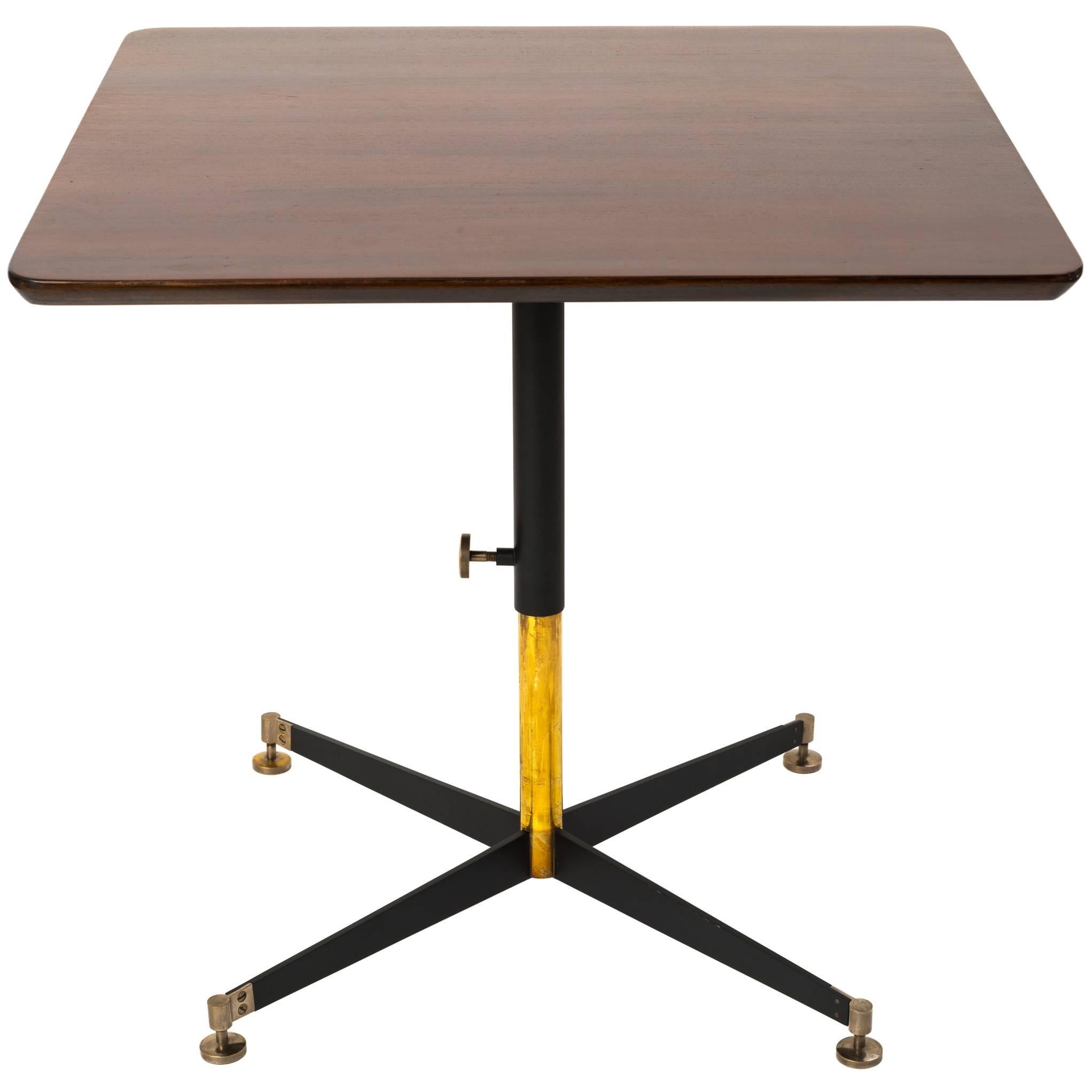 Ignazio Gardella T5 Adjustable Height Cocktail or Game Table in Cherry