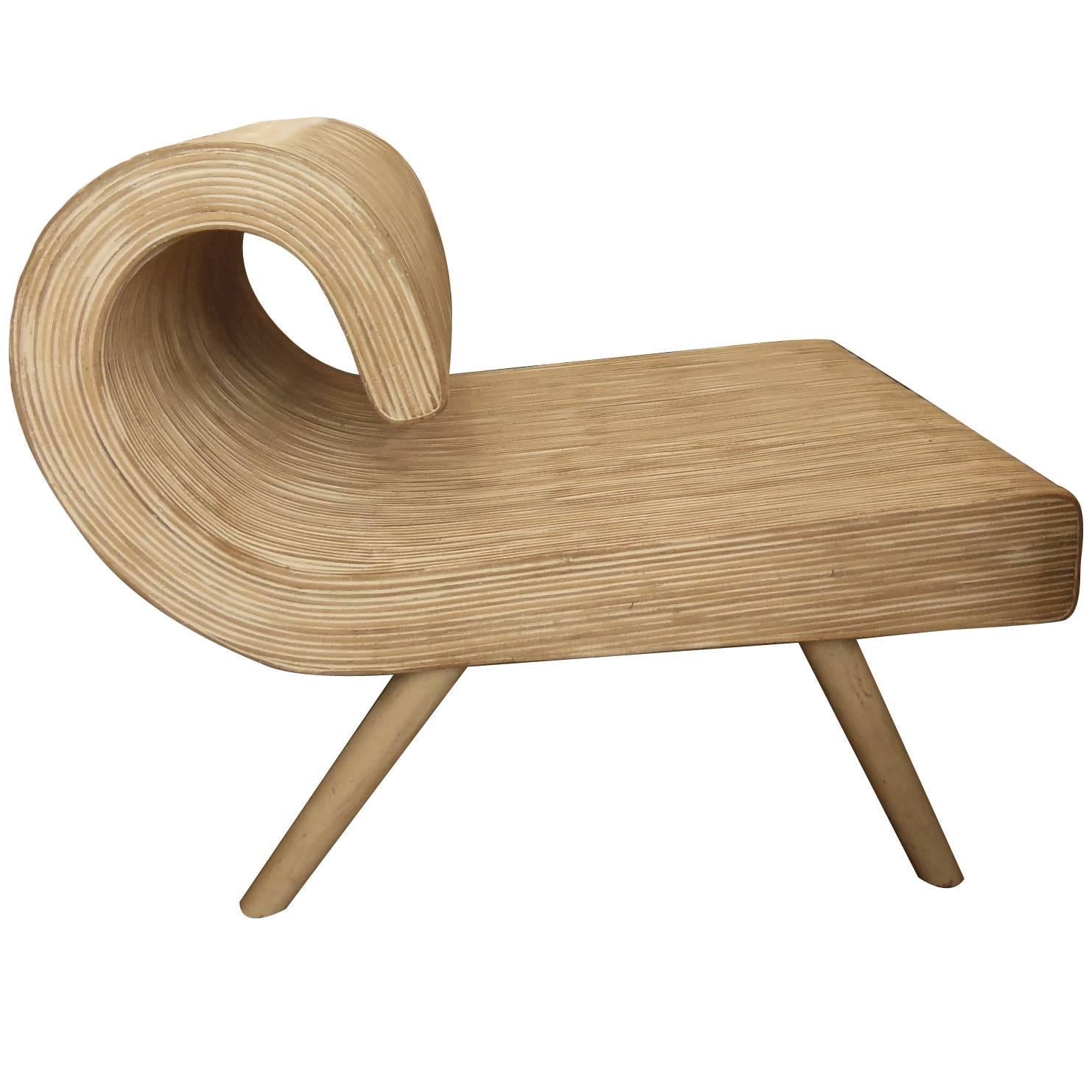 Fun Vintage Strip Bamboo Chair