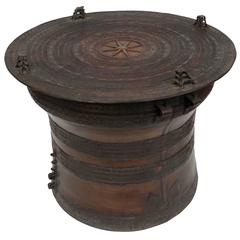 Bronze Rain Drum Side Table