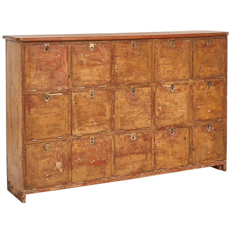 1880s English Pigeon Hole Cabinet With Drop Down Doors At 1stdibs