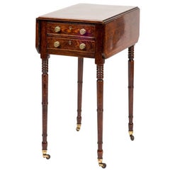 19th Century Rosewood Drop-Leaf Side Table