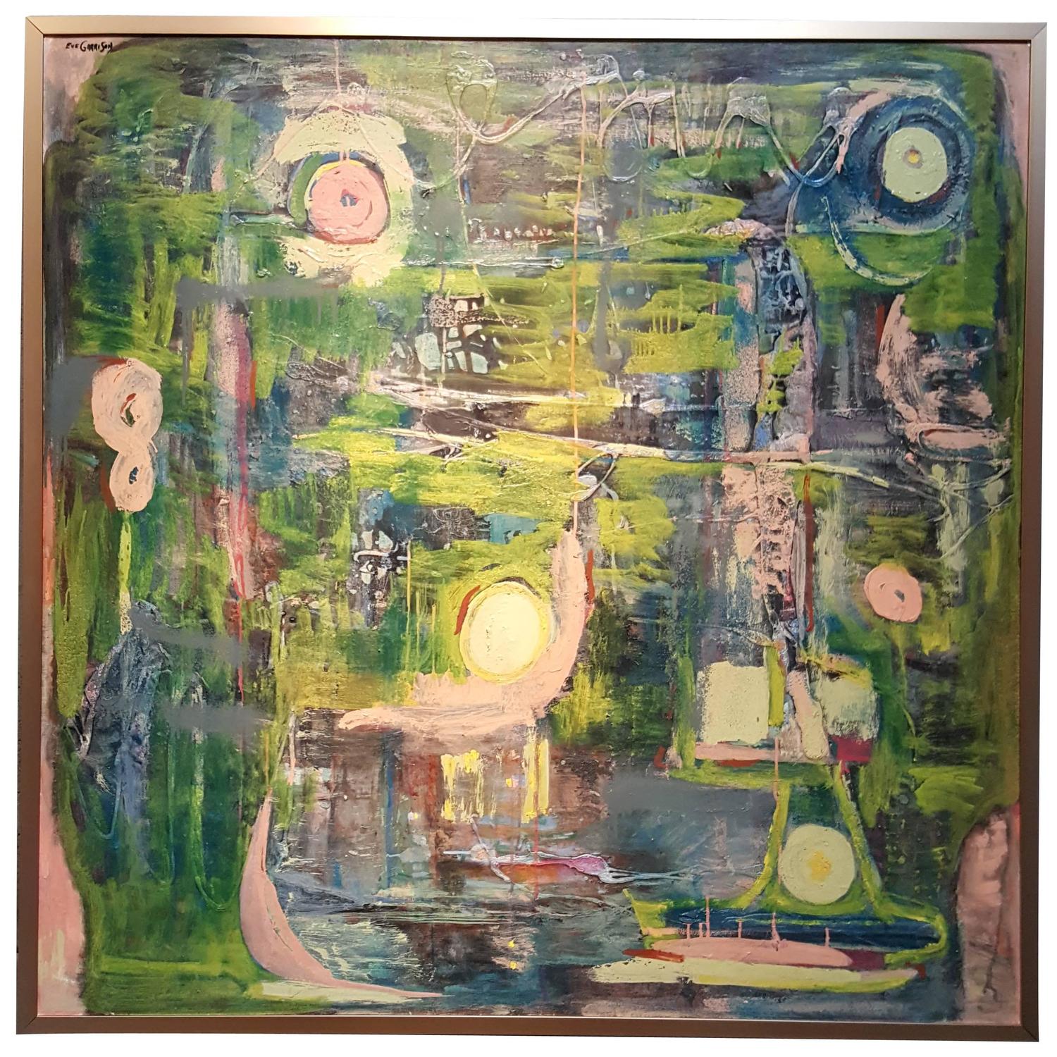 1960s Abstract Painting by Eve Garrison For Sale at 1stdibs