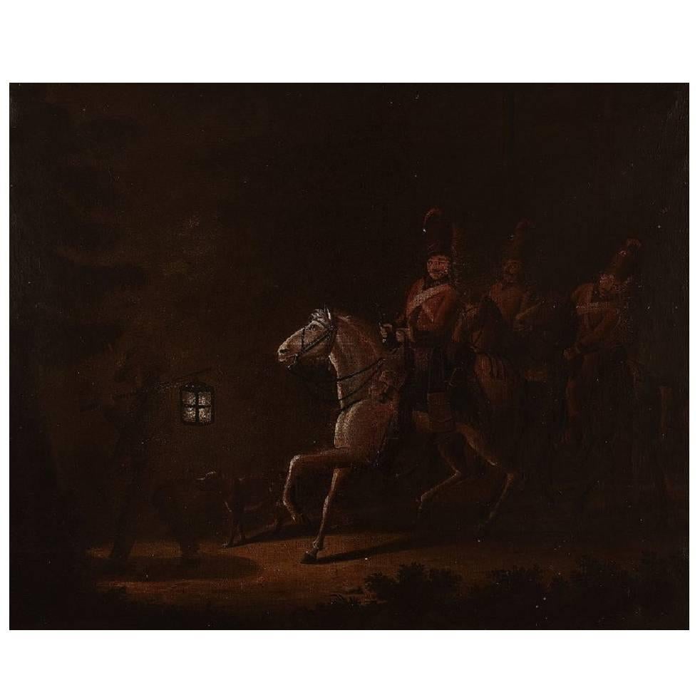 Unknown Old Master, Oil on Canvas, 19th Century Riders from Napoleon 1st Army