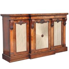 19th Century William IV Rosewood Breakfront Cabinet