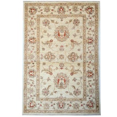 Vintage Beige Oriental Rug Hand Made Carpet Living room Rugs for Sale