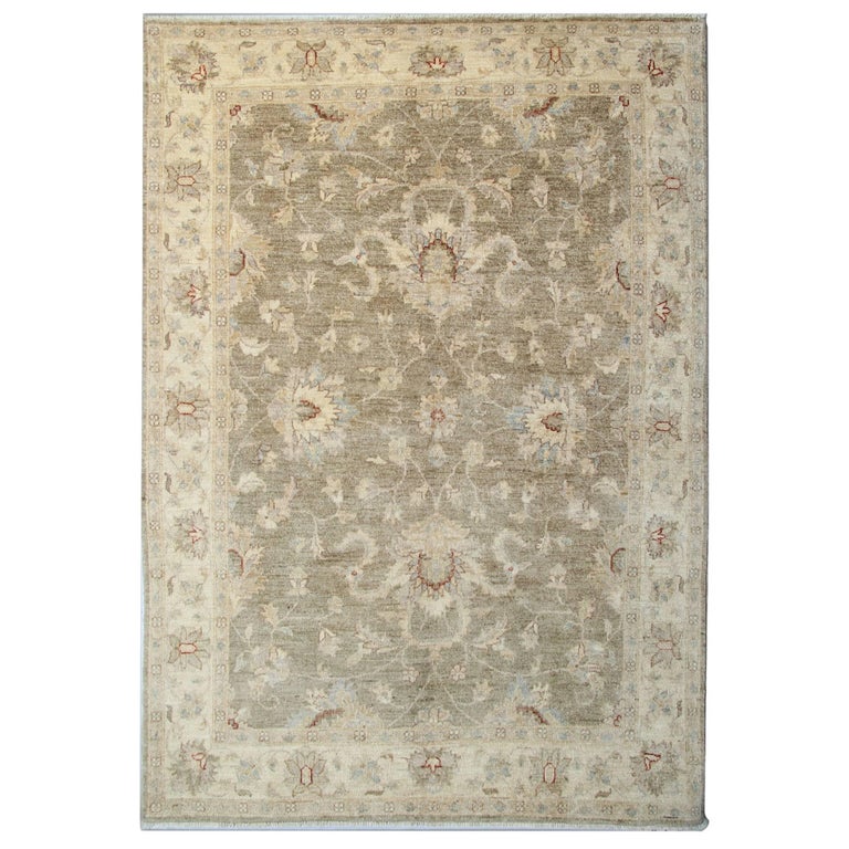 Light Olive Green Oriental Rug, Ziegler Inspired Living room Rugs For