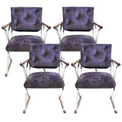 Cleo Baldon Purple Campaign Dining Chairs