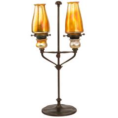 Art Nouveau Tiffany Studios Double Telescopic Candlestick 3