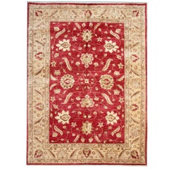 Red Oriental Rug Wool Handmade Carpet Floral Living Room Rug for Sale Decorative