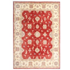 Antique Red Hand Made Carpet Oriental Rugs, Floral Carpet for Sale