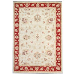 Alfombra Oriental Hand Made Alfombra, Alfombras Afganas Estilo Ziegler Alfombras Florales Crema