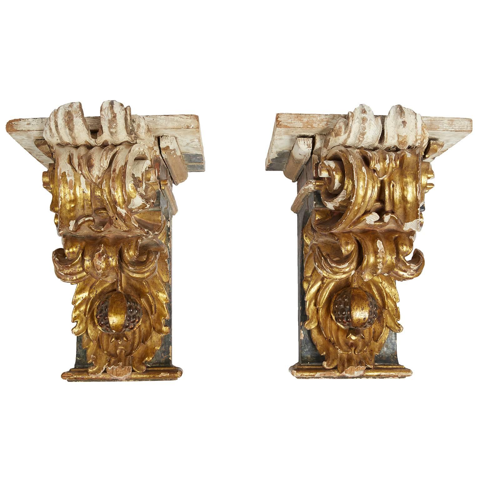 Pair of 18th Century Portuguese Corbels For Sale