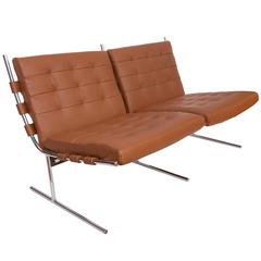 Jorge Zalszupin Leather Sofa on 'T Invertido' Base 4