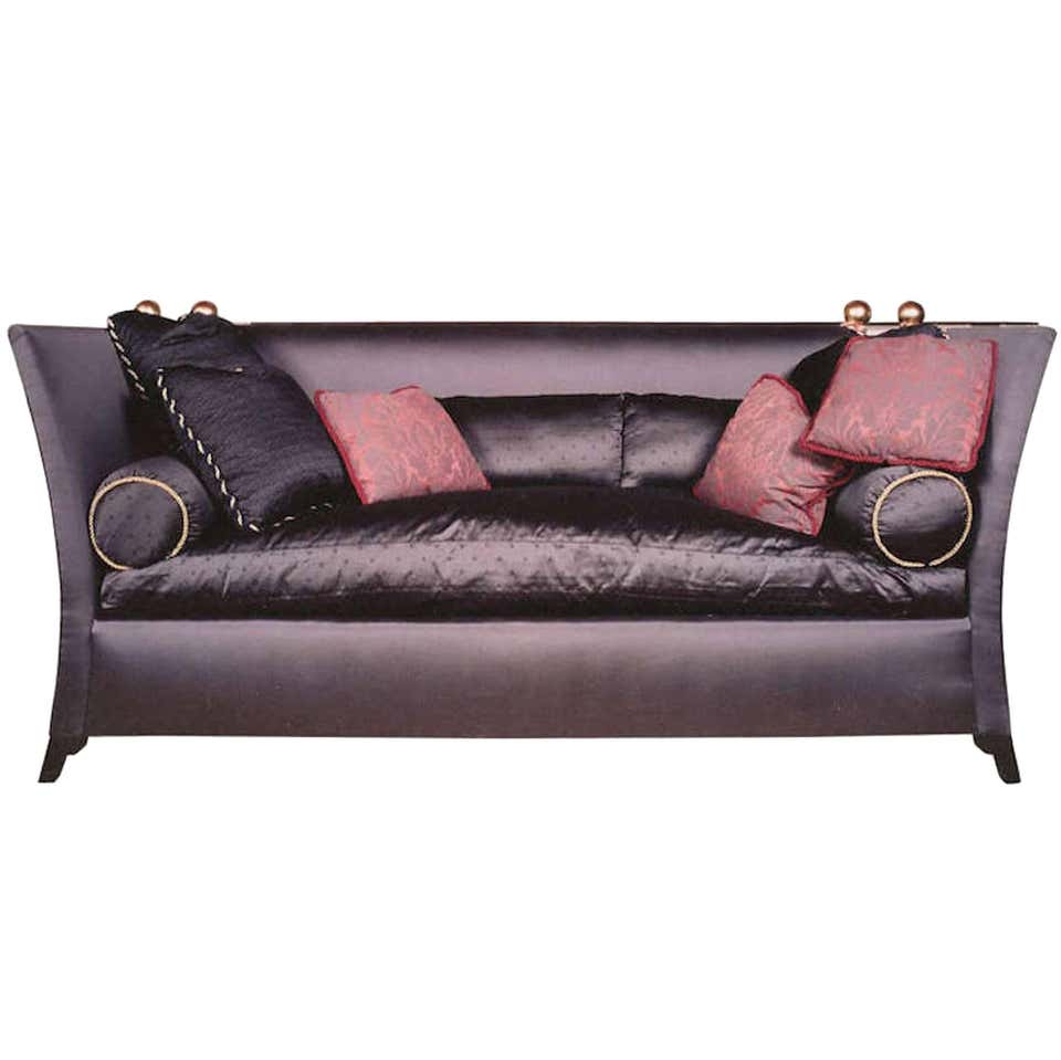 Beautiful Knole Sofa Red Silk Velvet at 1stdibs
