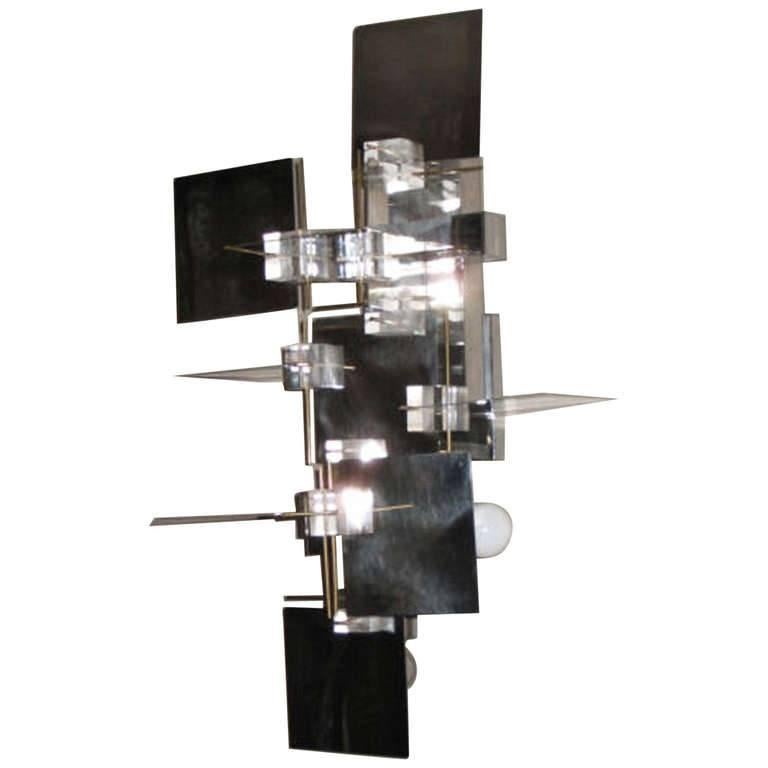Exceptional Wall Light by Sciolari For Sale