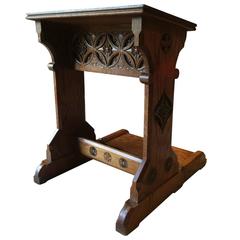 Antique Solid Oak Bible Stand Lectern Gothic Victorian, 19th Century, Number 1