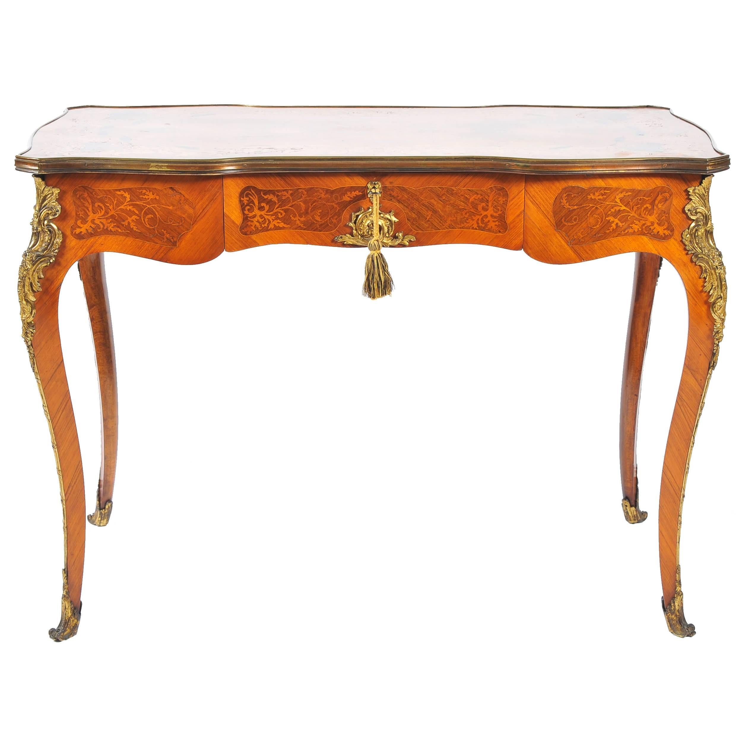 Louis XVI style 19th Century French Inlaid Side Table