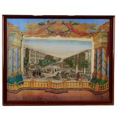 Set of Six French Copper Engraved and Hand-Colored Vue D'optique Prints 4