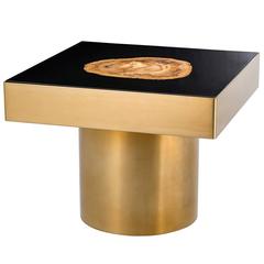 Golded Petrified Wood Side Table 4