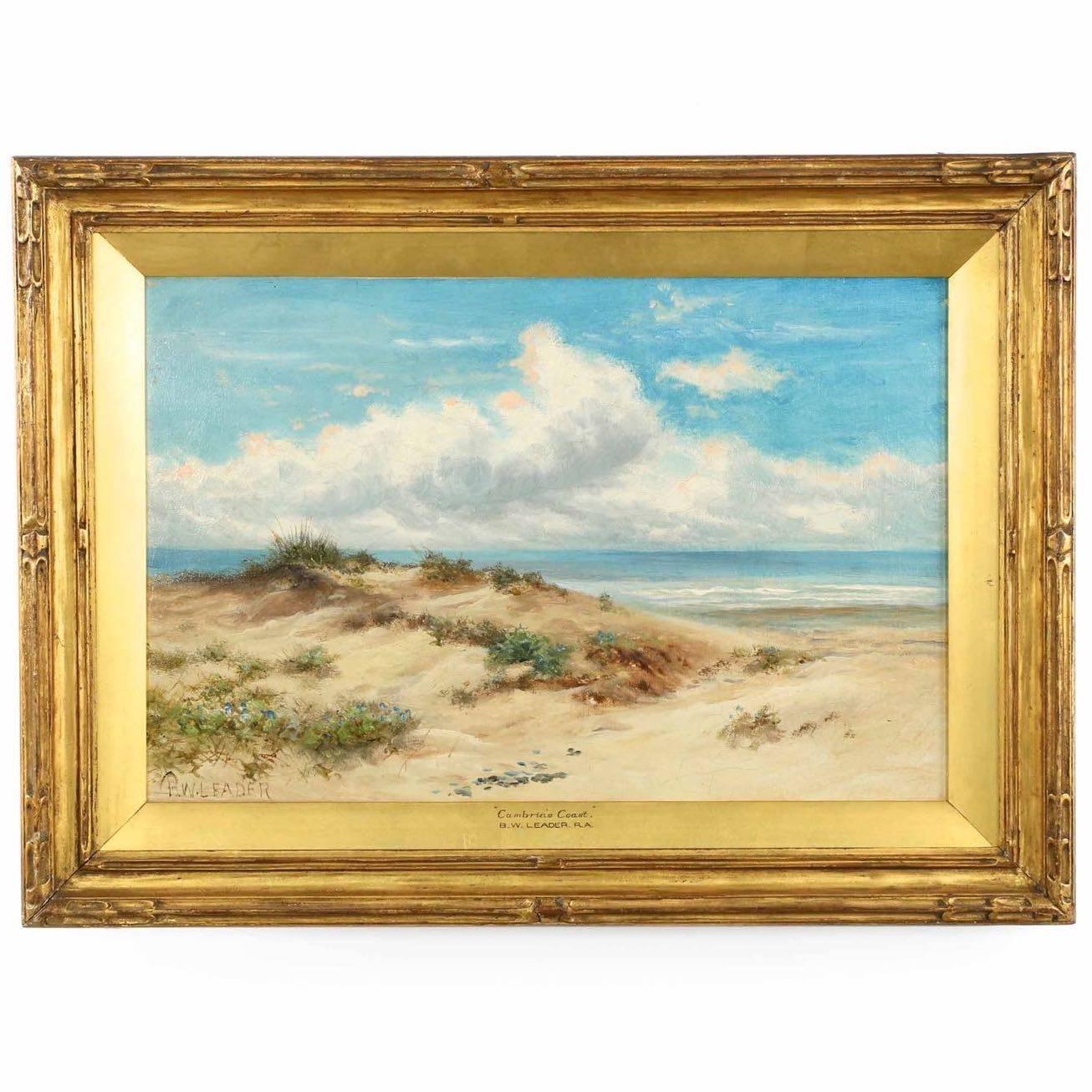 Early 20th Century British Landscape Oil Painting of "Cambria's Coast"
