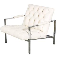 Milo Baughman Leather and Chrome Lounge Chair for Thayer Coggin 5