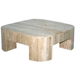 Monumental Travertine Cocktail Table Monumental Travertine Cocktail Table