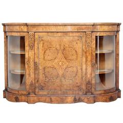 19th Century High Victorian Inlaid Walnut Credenza