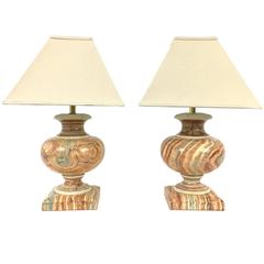 Jean Roger Faux Onyx Table Lamps